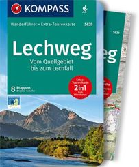 KOMPASS Wanderführer Lechweg, Vom Quellgebiet bis zum Lechfall, 8 Etappen