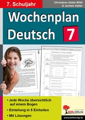 Wochenplan Deutsch, 7. Schuljahr