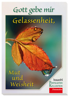 Gott gebe mir Gelassenheit, Mut und Weisheit, Postkarten-Buch