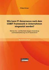 Wie kann IT-Governance nach dem COBIT Framework in Unternehmen eingesetzt werden? Welche Vor- und Nachteile bergen Anwen