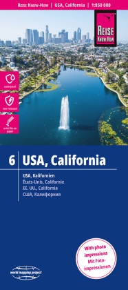 Reise Know-How Landkarte USA 6, Kalifornien (1:850.000). USA, California. États-Unis, Calofornie. EE.UU., California