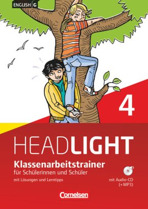 English G Headlight - Allgemeine Ausgabe - Band 4: 8. Schuljahr, Klassenarbeitstrainer mit Lösungen und Audios online