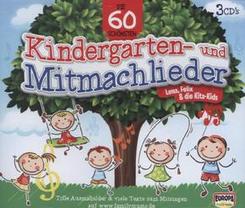 Die 60 schönsten Kindergarten- und Mitmachlieder, 3 Audio-CDs