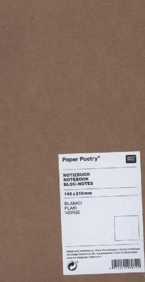 Notizbuch A5 Kraftpapier-Umschlag, blanko