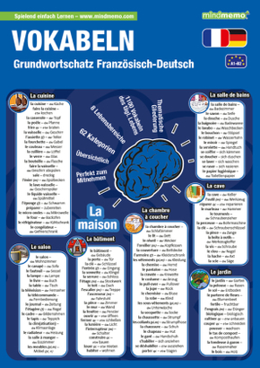 mindmemo Lernfolder - Grundwortschatz Französisch / Deutsch - 1100 Vokabeln
