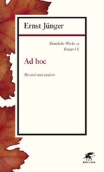 Sämtliche Werke: Ad hoc; Abt.2. Essays