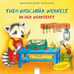 Theo Waschb&auml;r werkelt. In der Werkstatt
