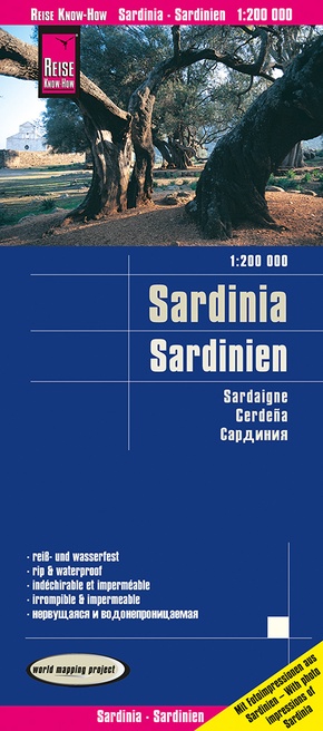 Reise Know-How Landkarte Sardinien / Sardinia (1:200.000). Sardinia / Sardaigne / Cerdena