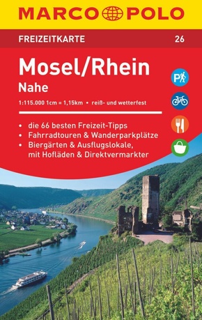 MARCO POLO Freizeitkarte Mosel, Rhein, Nahe 1:115 000