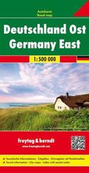 Freytag & Berndt Autokarte Deutschland Ost 1:500.000. Germany East