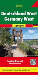 Freytag & Berndt Autokarte Deutschland West 1:500.000. Germany West