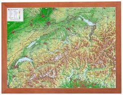 Schweiz, Reliefkarte, mit Holzrahmen. Switzerland