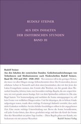 Aus den Inhalten der esoterischen Stunden: 1913 und 1914, 1920-1923