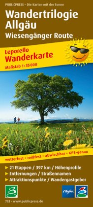 PublicPress Wanderkarte Wandertrilogie Allgäu - Wiesengänger Route