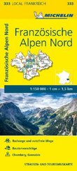 Michelin Karte Französische Alpen Nord; Isère, Savoie