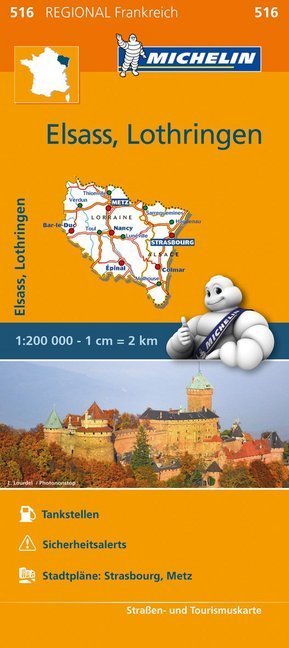 Michelin Karte Elsass, Lothringen. Alsace, Lorraine -