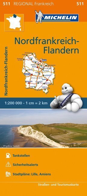 Michelin Karte Nordfrankreich, Flandern. Nord-Pas-de-Calais, Picardie -