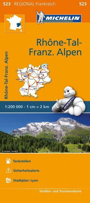 Michelin Karte Rhone-Tal-Franz. Alpen