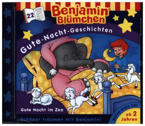Benjamin Blümchen, Gute-Nacht-Geschichten - Gute Nacht im Zoo, 1 Audio-CD