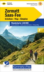 Zermatt - Saas Fee, Grächen, Visp, Simplon Wanderkarte Nr. 24; .