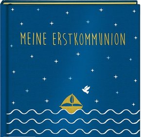 Meine Erstkommunion, Eintragalbum, Satin blau