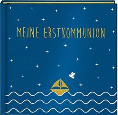 Meine Erstkommunion, Eintragalbum, Satin blau