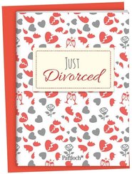 Just divorced - Spruch-Heftchen mit Kuvert (Für Trennung oder Scheidung)