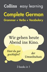 Easy Learning German Complete Grammar, Verbs and Vocabulary (3 books in 1)