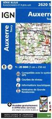 IGN Karte, Carte de randonnée (et plein air) Auxerre Toucy