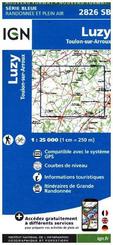 IGN Karte, Carte de randonnée (et plein air) Luzy Toulon