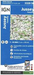 IGN Karte, Carte de randonn&eacute;e (et plein air) Jussey Faverney