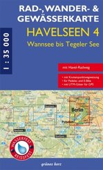 Rad-, Wander- und Gewässerkarte Havelseen, Wannsee bis Tegeler See - Bl.4