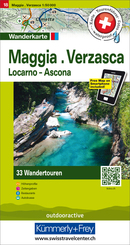 Maggia Verzasca Locarno Ascona Nr. 18 Touren-Wanderkarte 1:50 000