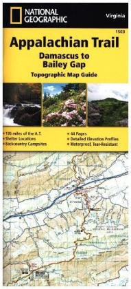 National Geographic Adventure Travel Map Damascus to Bailey Gap