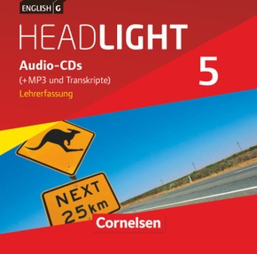 English G Headlight - Allgemeine Ausgabe - Band 5: 9. Schuljahr, Audio-CDs (Vollfassung) - Audio-Dateien auch als MP3