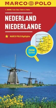 MARCO POLO Länderkarte Niederlande 1:300.000. Nederland / Netherland / Pays-Bas