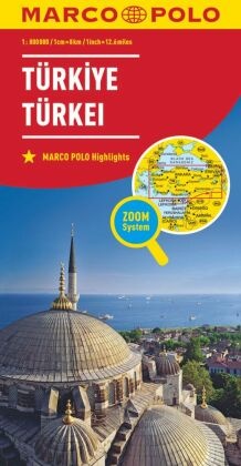 MARCO POLO Kontinentalkarte Türkei 1:800.000. Türkiye / Turkey / Turquie -