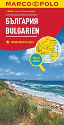 MARCO POLO Länderkarte Bulgarien 1:800.000. Bulgarie / Balgarija / Bulgaria -