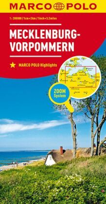 MARCO POLO Karte Mecklenburg-Vorpommern. Mecklenbourg-Poméranie-occidentale -
