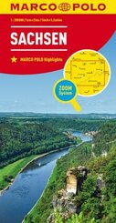MARCO POLO Regionalkarte Deutschland 09 Sachsen 1:200.000; Saxony; Saxe