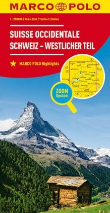 MARCO POLO Regionalkarte Schweiz 01 westlicher Teil 1:200.000. Suisse occidentale / Svizzera occidentale / Western Switz -