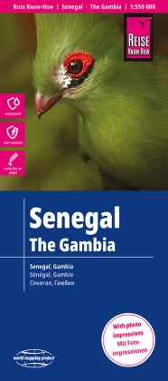 Reise Know-How Landkarte Senegal, Gambia (1:550.000). Senegal, The Gambia / Sénégal, Gambie