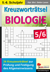 Kreuzworträtsel Biologie, 5.-6. Schuljahr