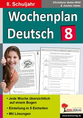Wochenplan Deutsch, 8. Schuljahr