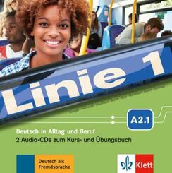 Linie 1 - 2 Audio-CDs zum Kurs- und Übungsbuch A2.1