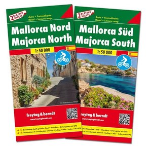 Freytag & Berndt Auto + Freizeitkarte Mallorca Nord und Süd, Set, Autokarten 1:50.000. Freytag & Berndt Road + Leisure M