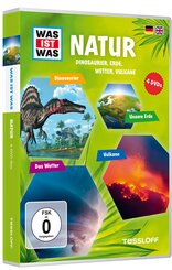 WAS IST WAS - DVD-Box Natur (4 DVDs) - Dinos, Erde, Wetter, Vulkane