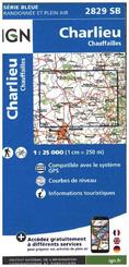 IGN Karte, Serie Bleue Charlieu Chauffailes