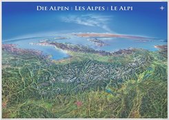 Panorama Alpen Poster, Planokarte