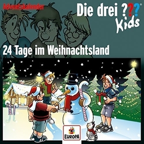 Die drei ???-Kids Adventskalender 2016 - 24 Tage im Weihnachtsland, 3 Audio-CDs